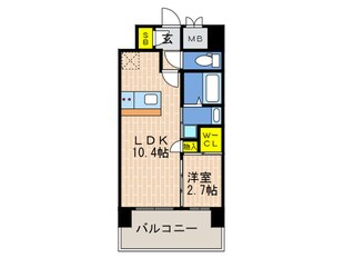 セレニテ三宮プリエの物件間取画像